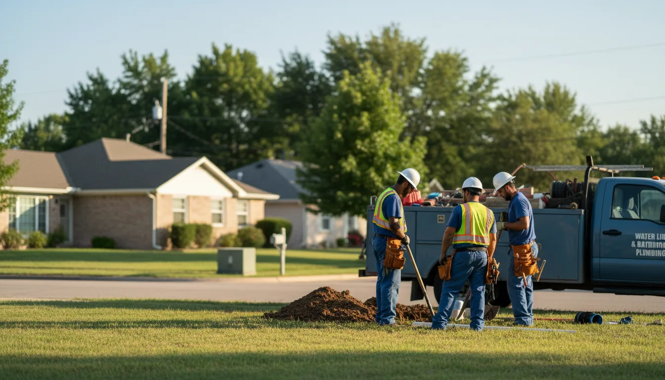 Residential water line and bathroom plumbing service in China Village, ME